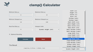 screenshot of the chrisburnell clamp calculator website features taken on 2025 april 03